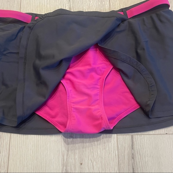 Free Country Gray Wrap Swim Skirt Built in Briefs Size XXL - Picture 2 of 9